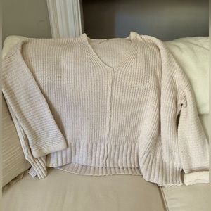 Free People oversized v-neck sweater